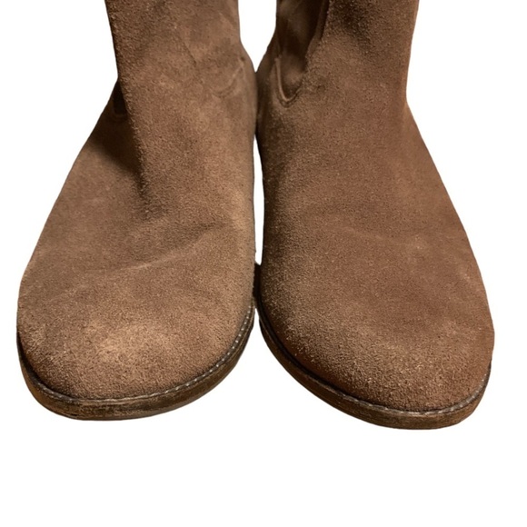 Dolce Vita Tan Suede Leather Ankle Boots Size 10 Western Style Bootie Pull On - Picture 6 of 8